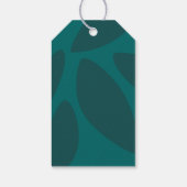 Mod Bloemblaadjes Botanisch Turquoise Bruidsdouche Cadeaulabel (Achterkant)