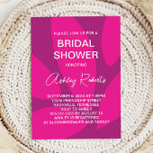 Mod Bloemblaadjes Botanische Fuchsia Bruidsdouche Kaart