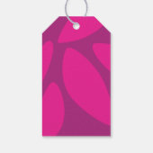 Mod Bloemblaadjes Botanische Fuchsia Bruiloftsborr Cadeaulabel (Achterkant)