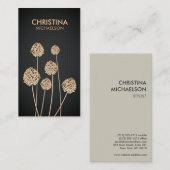 MOD BLOEMEN in GOUD Visitekaartje (Voorkant / Achterkant)