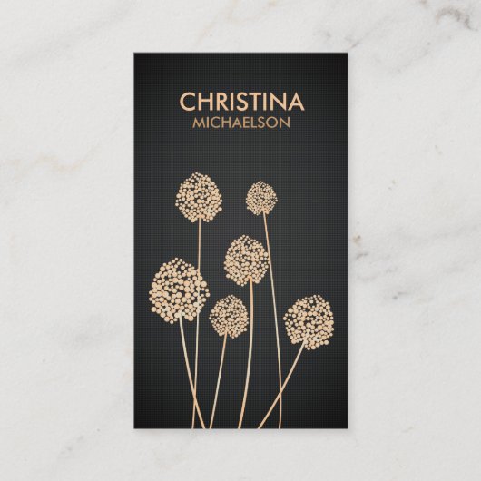 MOD BLOEMEN in GOUD Visitekaartje (Voorkant)