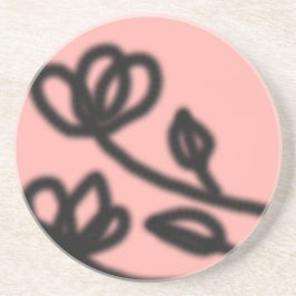 Mod Bloemenslinger (Roze) Zandsteen Onderzetter