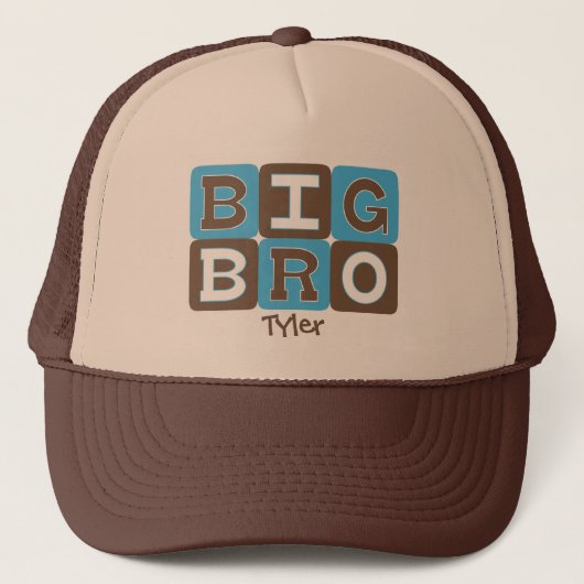 MOD-blokken Big Bro - Blauw & bruin, speciaal aang Trucker Pet (Voorkant)