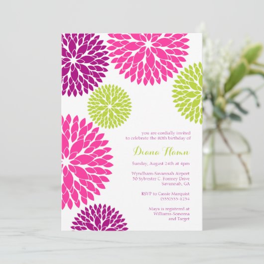 MOD BLOOMS - Trouwen, verjaardag of elke gelegenhe Kaart (Staand voorkant)