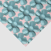 MOD Blue Daisy Flower - Retro 60s Summer Wedding Tissuepapier (Detail)