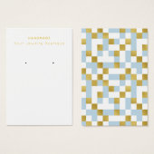 Mod Blue Gold Checkerboard - Verzamelkaarten Visitekaartje (Voorkant /achterkant)