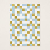 Mod Blue Gold Checkerboard - Verzamelkaarten Visitekaartje (Achterkant)
