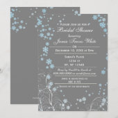 Mod Blue Grey Winter Vrijgezellenfeest nodigen Kaart (Voorkant / Achterkant)