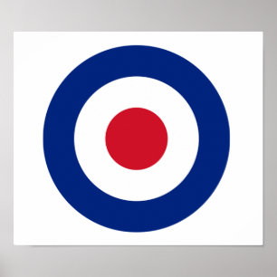 MOD Blue Red en White Poster   MOD-cadeautjes