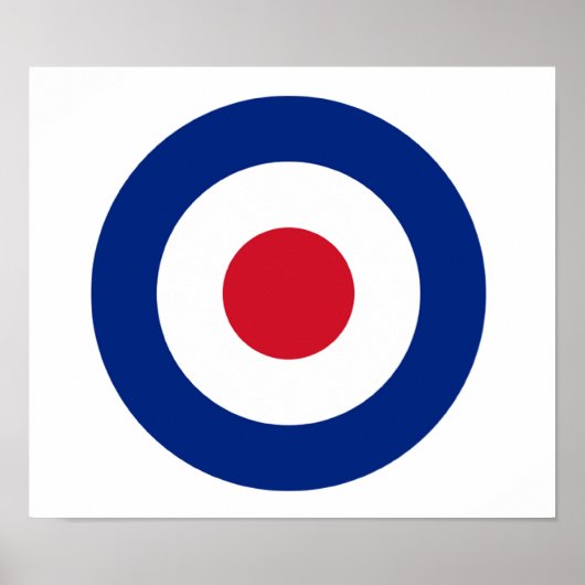 MOD Blue Red en White Poster | MOD-cadeautjes (Voorkant)