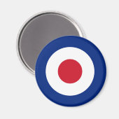 MOD Blue Red en White Round Magnet | MOD-cadeautje (Voorkant / Achterkant)