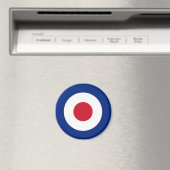 MOD Blue Red en White Round Magnet | MOD-cadeautje (Insitu (Vaatwasser))