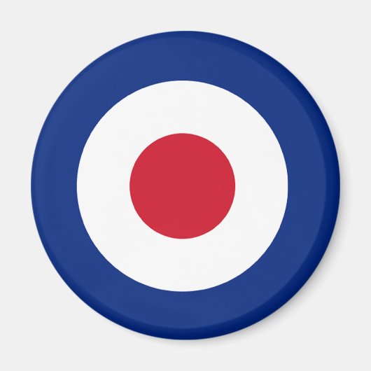 MOD Blue Red en White Round Magnet | MOD-cadeautje (Voorkant)
