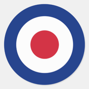 MOD Blue Red en White Round Sticker