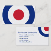 MOD Blue Red en White Visitekaartjes | MOD-cadeaut (Voorkant / Achterkant)