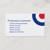 MOD Blue Red en White Visitekaartjes | MOD-cadeaut (Achterkant)