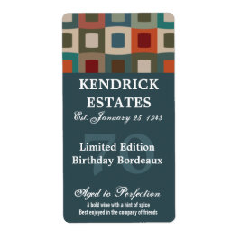 Mod Blue Verjaardagswijn (375ml) Etiket