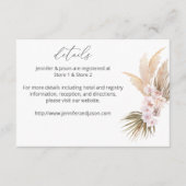 MOD Boho Pampas Grass Beach Bloemen Details LG Informatiekaartje (Voorkant)