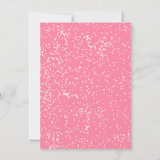 Mod Bow Roze Kerstboom Party Uitnodiging (Achterkant)