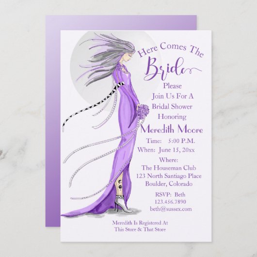 "Mod Bride" Vrijgezellenfeest Kaart (Voorkant / Achterkant)