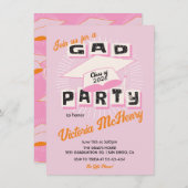 Mod Bright Bold Graduation Party Pet Kaart (Voorkant / Achterkant)