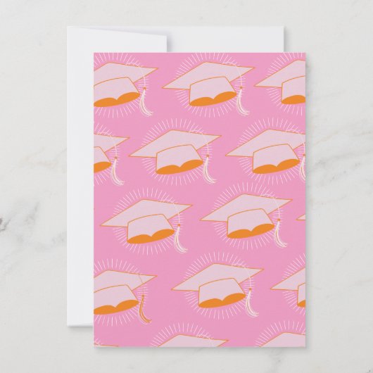 Mod Bright Bold Graduation Party Pet Kaart (Achterkant)
