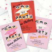 Mod Bright Bold Graduation Party Pet Kaart