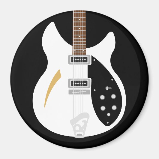 Mod Brit Pop Art Ricky guitar fridge Magneet (Voorkant)
