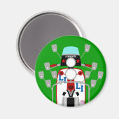Mod Brit pop art Scooter Magneet (Voorkant / Achterkant)