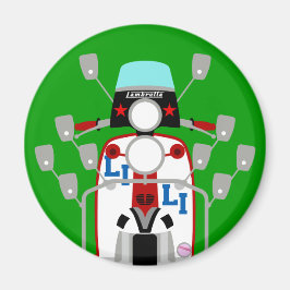 Mod Brit pop art Scooter Magneet