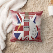 Mod Brit Pop kunst Union Jack gitaar Kussen (Deken)