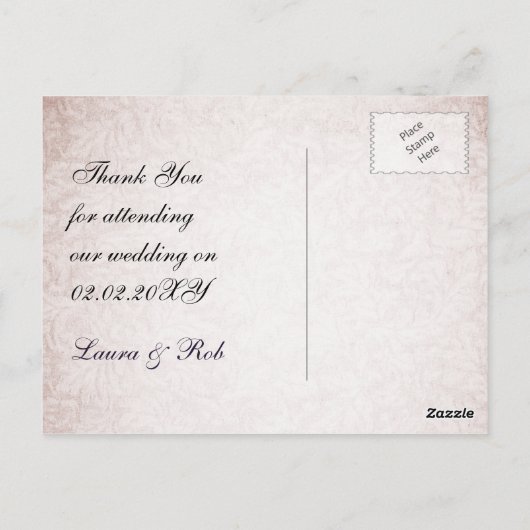 mod bruin paars Dank u wel Briefkaart (Achterkant)