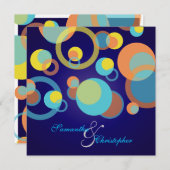 Mod-bubbels/hedendaagse uitnodigingen/DIY-kleur Kaart (Voorkant / Achterkant)