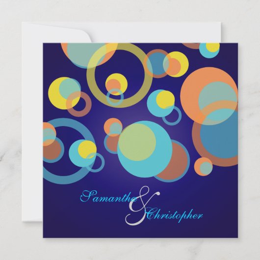 Mod-bubbels/hedendaagse uitnodigingen/DIY-kleur Kaart (Voorkant)