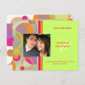 Mod bubbles, Save the Date Foto briefkaarten, Aankondigingskaart (Voorkant / Achterkant)