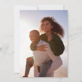 MOD Calligrafie met Duo Photo Save the Date Kaart (Achterkant)