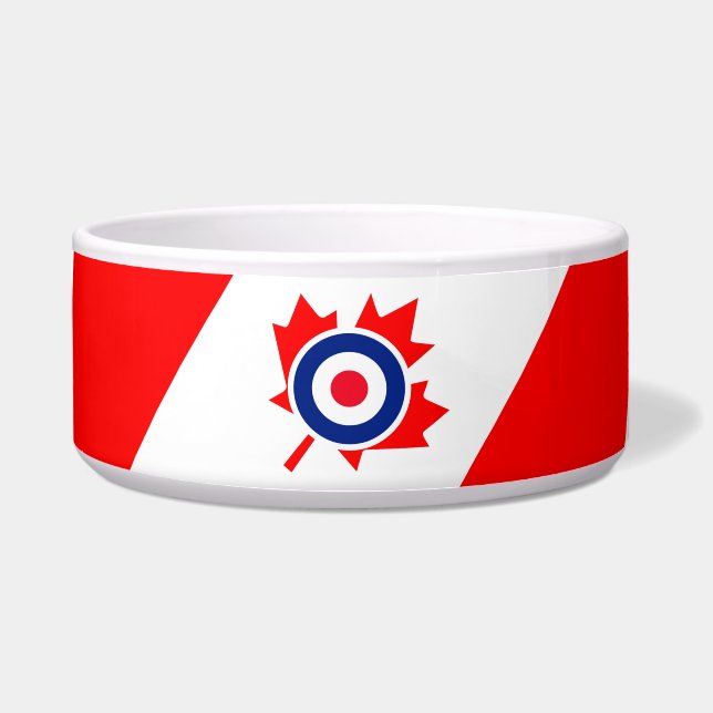 Mod Canada Curling Hockey Target Grunge Ice Voerbakje (Voorkant)