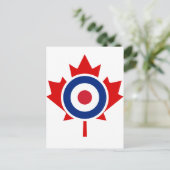 Mod Canada Curling Hockey Target Roundel Briefkaart (Staand voorkant)