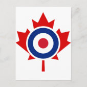 Mod Canada Curling Hockey Target Roundel Briefkaart (Voorkant)