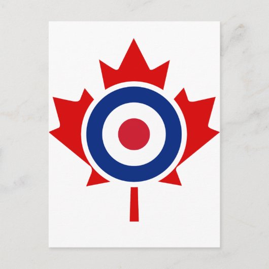 Mod Canada Curling Hockey Target Roundel Briefkaart (Voorkant)