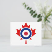 Mod Canada Curling Hockey Target Roundel Briefkaart (Staand voorkant)