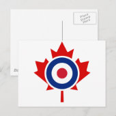 Mod Canada Curling Hockey Target Roundel Briefkaart (Voorkant / Achterkant)