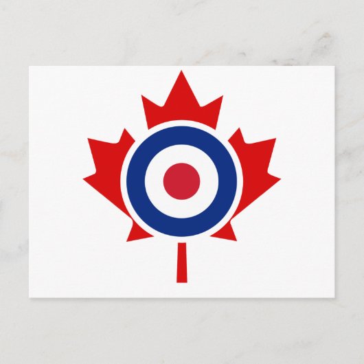 Mod Canada Curling Hockey Target Roundel Briefkaart (Voorkant)