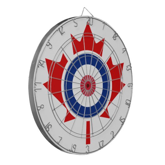 Mod Canada Curling Hockey Target Roundel Dartbord (Voorkant Links)