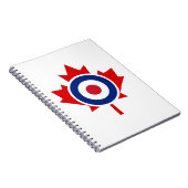Mod Canada Curling Hockey Target Roundel Notitieboek (Rechterzijde)