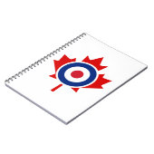 Mod Canada Curling Hockey Target Roundel Notitieboek (Linkerzijde)