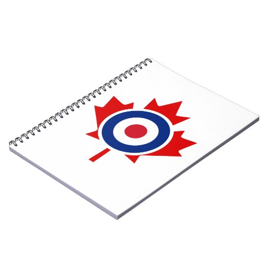 Mod Canada Curling Hockey Target Roundel Notitieboek (Linkerzijde)