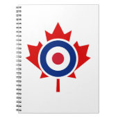 Mod Canada Curling Hockey Target Roundel Notitieboek (Voorkant)