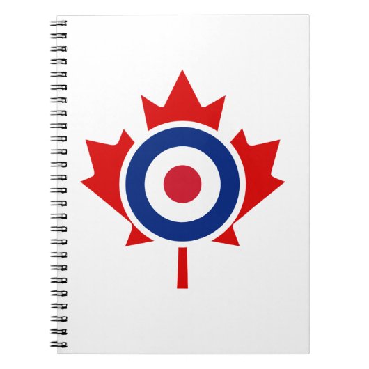 Mod Canada Curling Hockey Target Roundel Notitieboek (Voorkant)