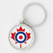 Mod Canada Curling Hockey Target Roundel Sleutelhanger (Voorkant)